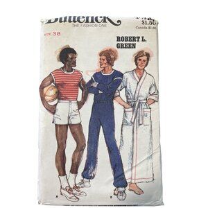 Vintage Butterick 4709 Sewing Pattern Size 38 Tee Sweatpants Shorts Robe UNCUT